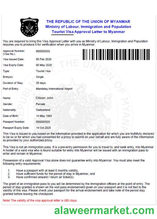 MYANMAR e-visa